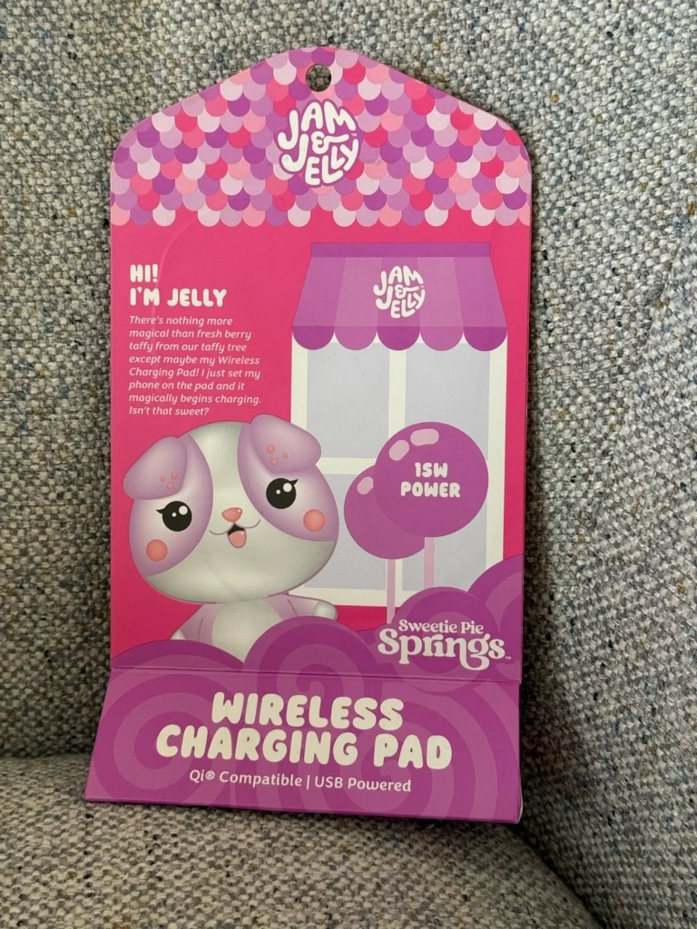 Jam & Jelly 15W Wireless Charging Pad Qi Compatible Kitty Design NIB